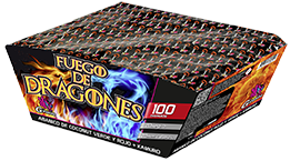 [327I] BATERIA FUEGO DE DRAGONES 100disp 20mm