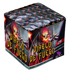 [324B] BATERIA DIABLO DE FUEGO 25disp 20mm